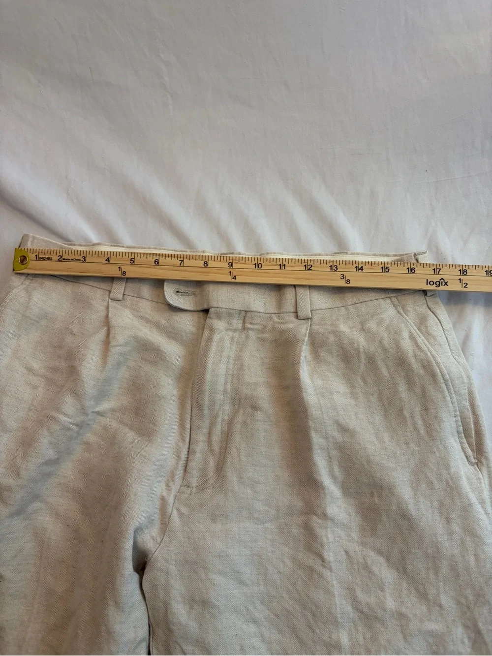 Cubavera Men's Linen Blend Pants in Cream Sizse 34x32